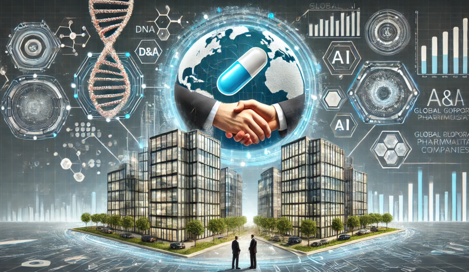 AI 신약 개발 기업 간 M&A를 표현한 이미지 / 출처=챗GPT