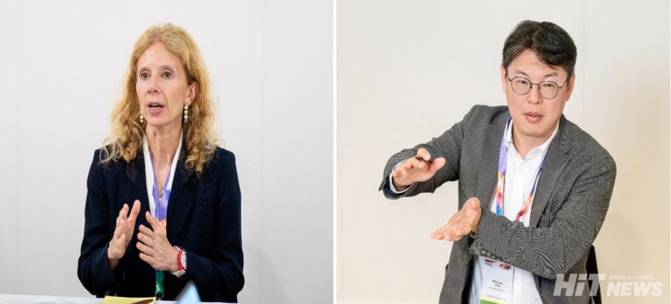 Lorenza Rimassa (left), Professor of Oncology at Humanitas University and IRCCS Humanitas Research Hospital in Italy, and Jaehong Jeon, Professor of Hematology and Oncology at Bundang CHA Hospital.