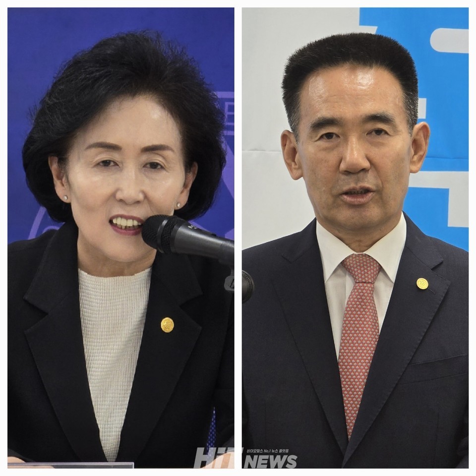 권영희 서울시약사회장(왼쪽)과 김종환 전 서울시약사회장