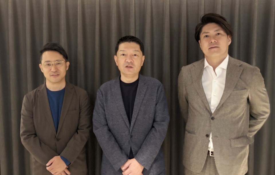 (왼쪽부터) 고다마 슌타로 매니징 디렉터, 나리타 히로키 대표, 요코타 쥰이치 매니징 디렉터.