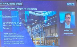 최재혁 문라이트바이오 대표의 발표는 녹화된 영상을 통해 진행됐다. / 사진=박성수 기자