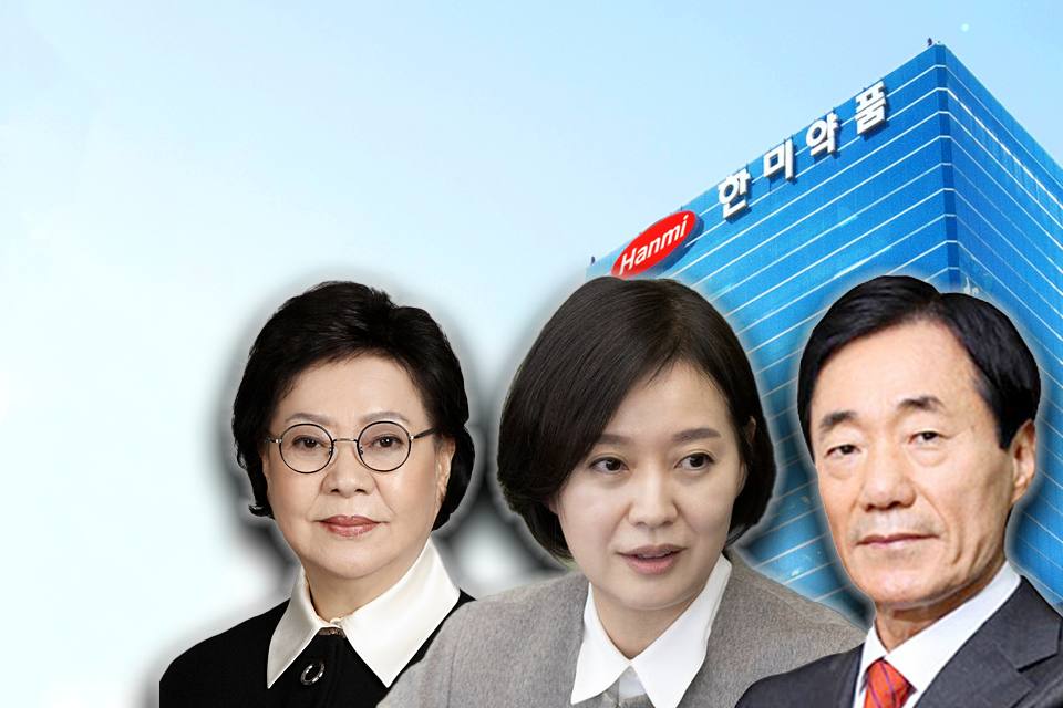 (사진 왼쪽부터) 송영숙 회장, 임주현 부회장, 신동국 회장