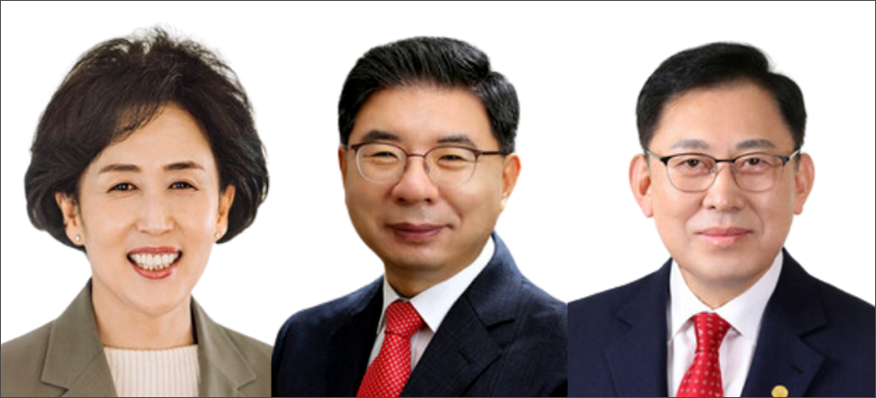 예비후보 등록을 마친 권영희 서울시약사회장, 박영달 경기도약사회장, 최광훈 대한약사회장(왼쪽부터 가나다 순). 15일까지 후보 단일화 같은 변수가 없으면 3파전은 유지돼 본격 레이스에 돌입한다. 