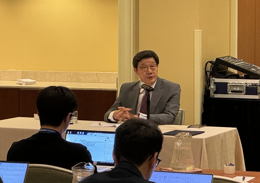 한국제약바카라 토토 사이트협회 노연홍 회장은 BIO USA가 열리는 미국 보스턴 현지에서 한국 제약바카라 토토 사이트산업의 글로벌 성과 창출을 위한 전략 전환과 협회의 역할을 설명했다.