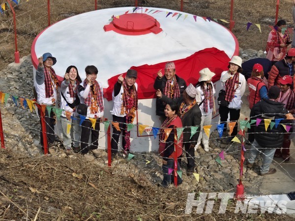 동화약품 등이 지원해 설치된 수원지. 