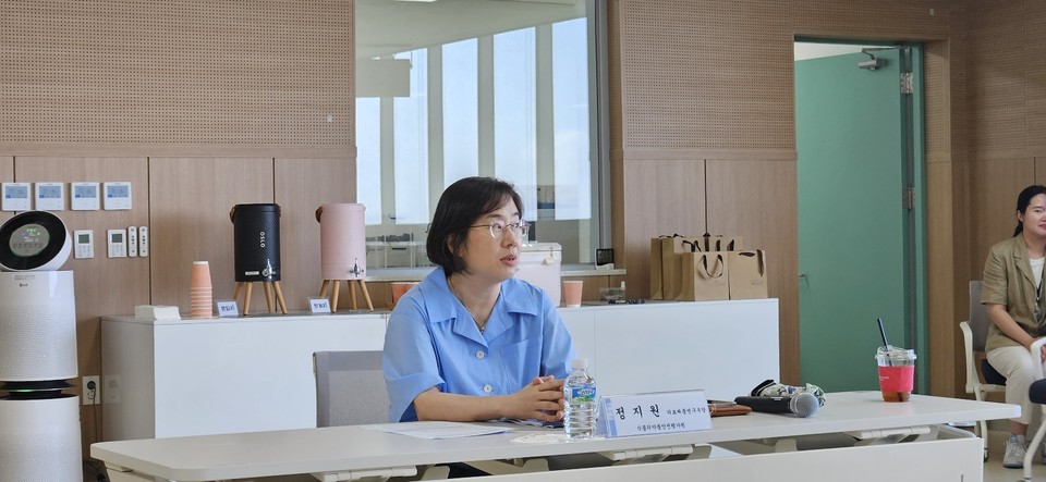정지원 의료제품 연구부장 간담회 모습