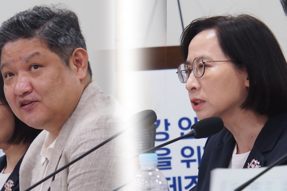 (왼쪽부터) 김춘래 과장과 서경원 교수