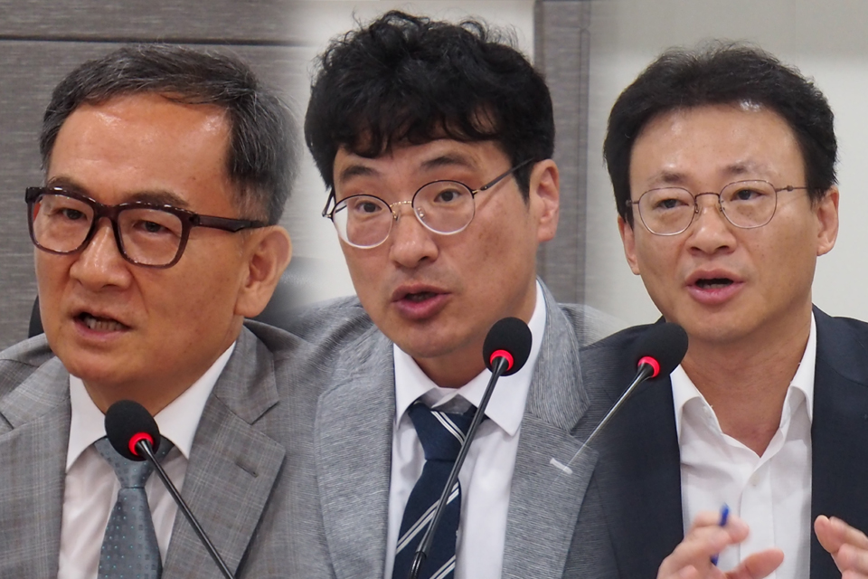 (왼쪽부터) 이삼수 대표, 이전평 센터장, 소진언 연구소장