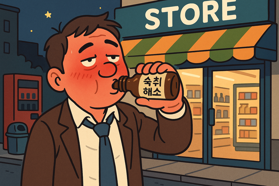 퍼플렉시티AI로 재구성한 숙취해소 관련 이미지= 최선재 기자 작성