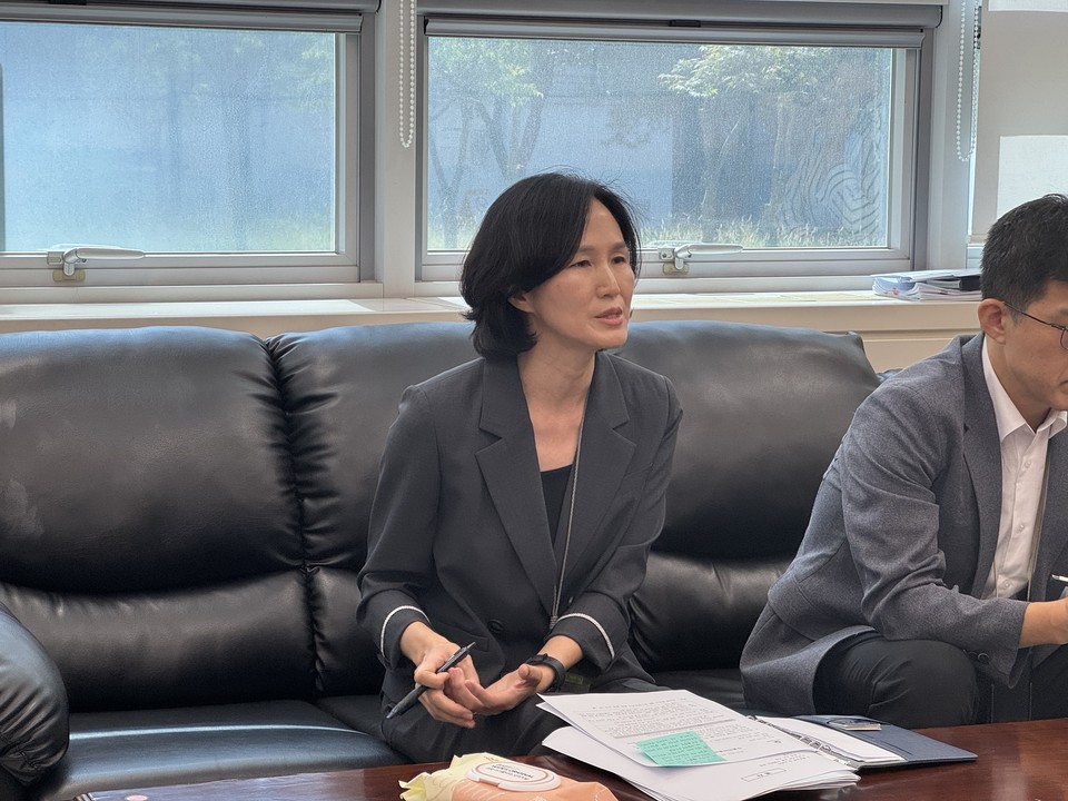 문은희 의약품안전국 의약품관리과장 브리핑 모습. 사진= 식약처 출입 전문지 기자단 제공