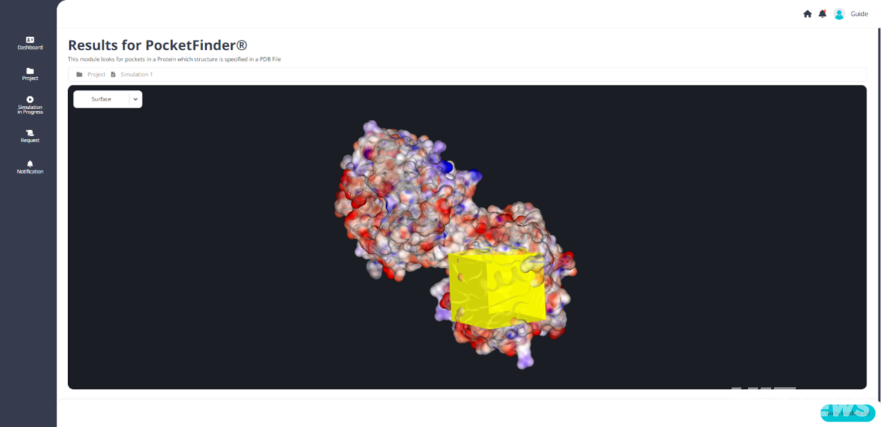 PocketFinder 작동 화면