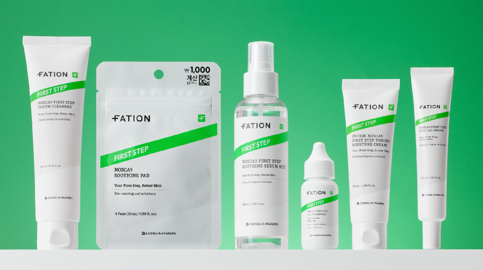 파티온이 다이소 전용 트러블 케어 라인 '파티온 노스카나인 퍼스트스텝'을 출시했다. /사진=동아제약