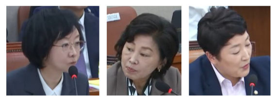 왼쪽부터 오유경 처장, 남인순 의원, 전진숙 의원