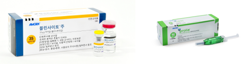 (왼쪽부터) 블린사이토, 프롤리아 제품 사진