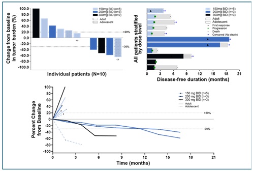 SITC에서 공개된 백토서팁 투약 골육종 환자의 종양 반응 프로파일 / 자료=메드팩토