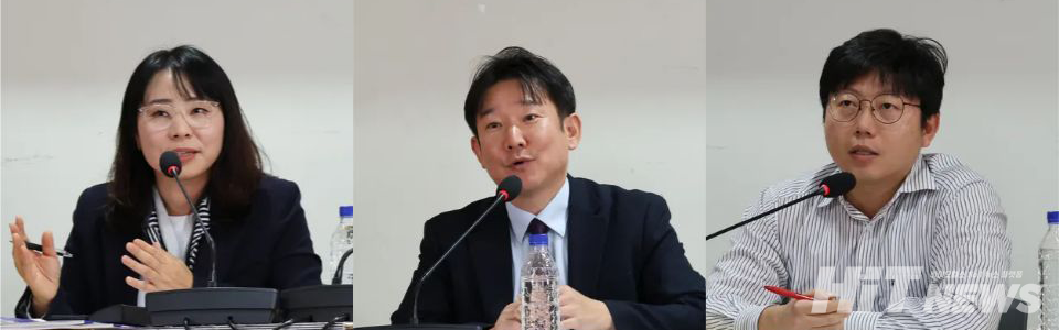 (왼쪽부터) 우명순 과학기술혁신본부 생명기초조정과 과장, 남혁모 과학기술정보통신부 첨단바이오기술과 과장, 김범석 기획재정부 연구개발예산과 사무관