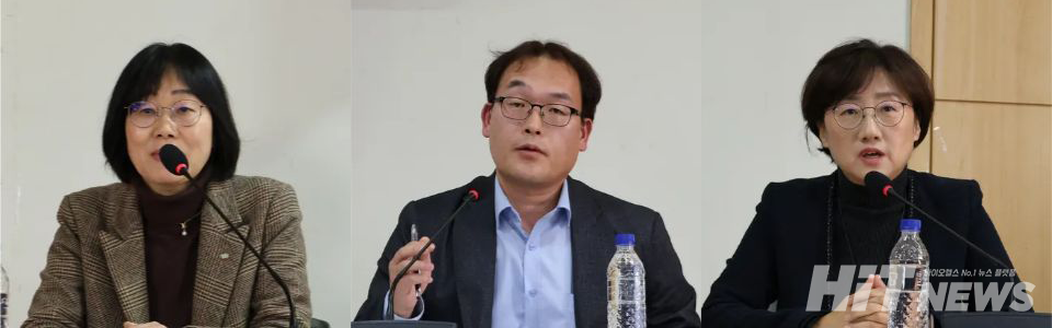 (왼쪽부터) 정경숙 한국생명공학연구원 유전자세포치료전략연구단 단장, 임상우 식품의약품안전처 첨단바이오의약품TF 팀장, 황유경 첨단재생의료산업협회 교육위원장