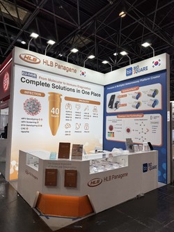  HLB파나진과 바이오스퀘어의 공동 부스 / 사진=HLB파나진