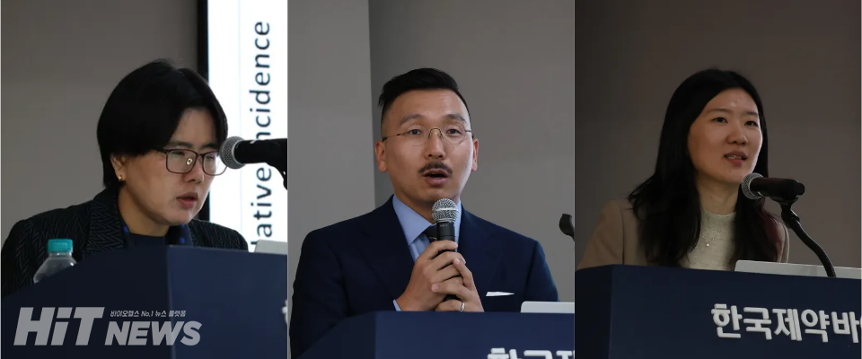 (왼쪽부터) 신주영 성균관대학교 약학대학 교수 , 이호준 암젠코리아 의학부 이사, 이정 성균관대학교 약학대학 교수