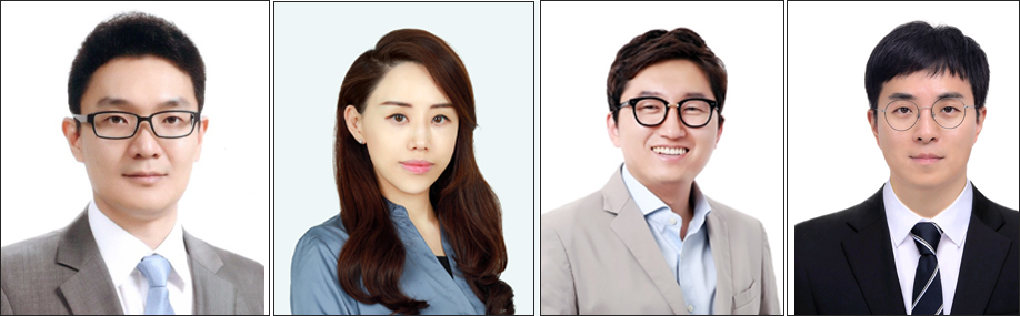 왼쪽부터 손성훈, 안소신, 이남훈, 정의한 상무.