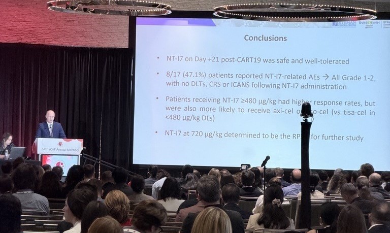 ASH 2025에서 NIT-112 임상 결과의 구두발표가 진행됐다. / 사진=네오이뮨텍