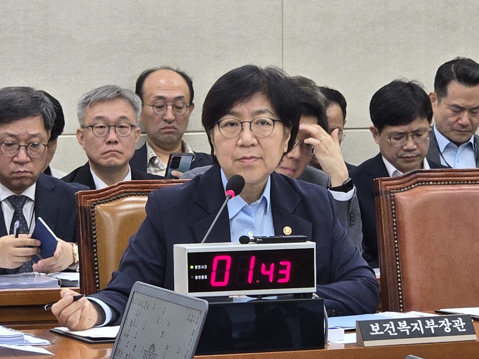 작년 10월15일 국정감사에 나선 정은경 보건복지부 장관.