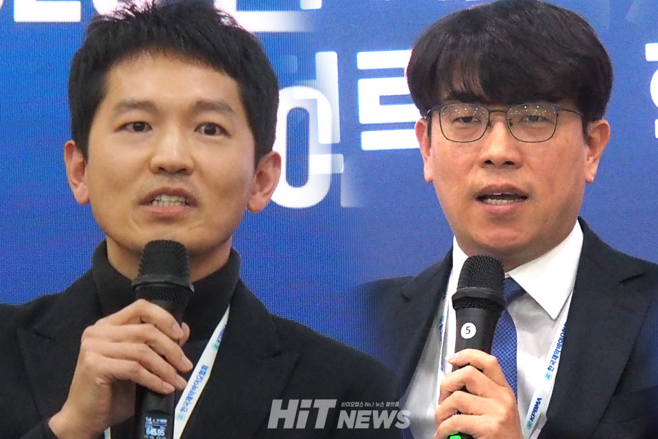 왼쪽부터 원종헌 LG화학 부문담당, 김이랑 온코크로스 대표