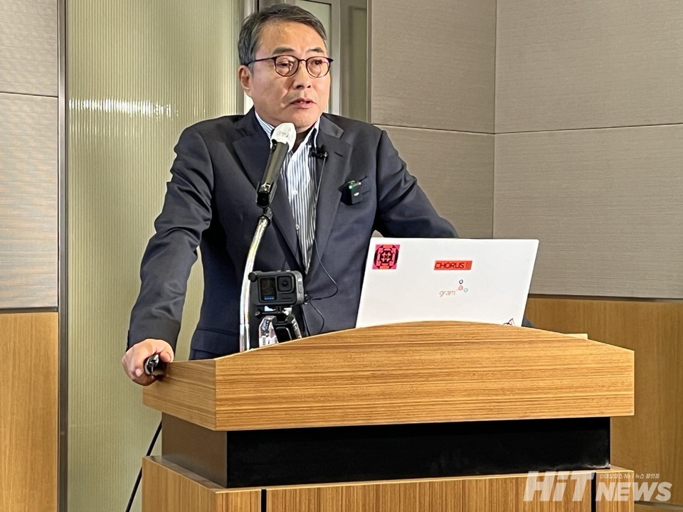 김정근 오스코텍 고문. 사진=히트뉴스 촬영.