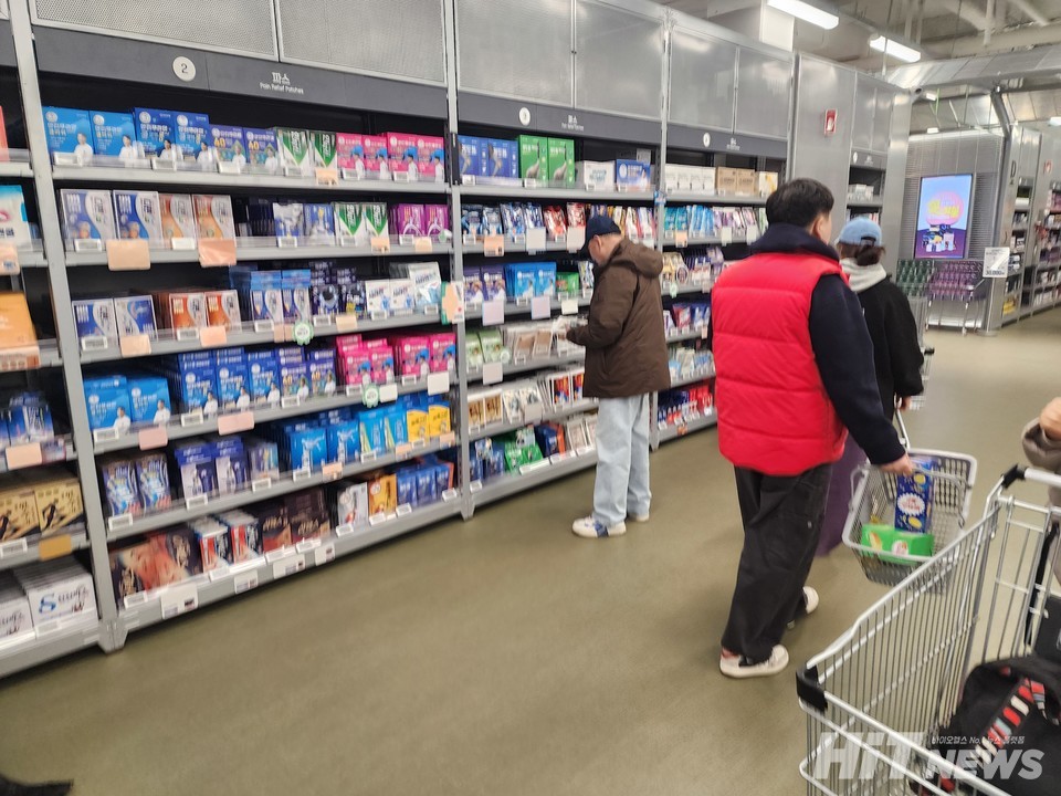 첩부제 코너 모습. 