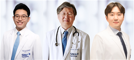 (왼쪽부터) 서울대병원 소아청소년과 홍경택·강형진 교수, 융합의학과 한도현 교수.  사진=서울대병원 제공