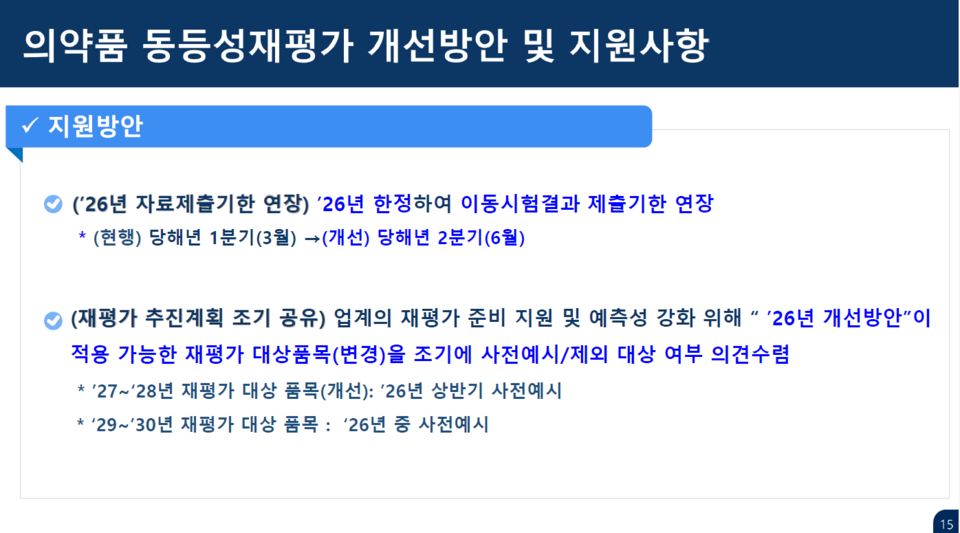 식품의약품안전처 의약품안전평가과 배포 자료.